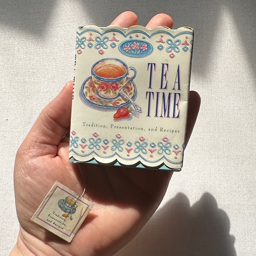 Vintage Tea Time Decorative Book with Pastry Design